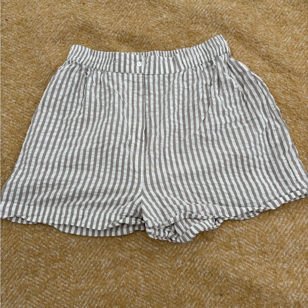 Striped Gray Women's Shorts